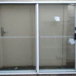 Sliding Aluminium Door - 2100h x 2710w Various Colours w/ Clear Glass