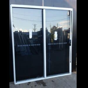 Sliding Aluminium Door - 2100h x 1810w Various Colours w/ Clear Glass