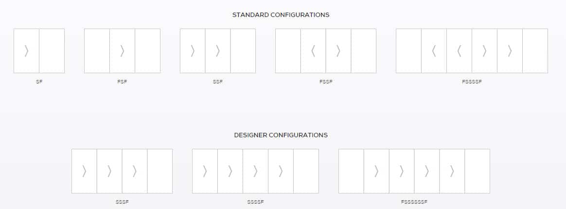 sliding door configurations