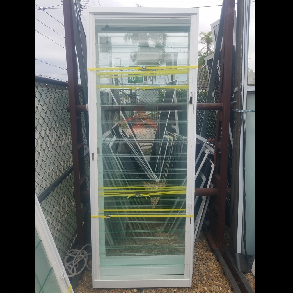 Louvre Window 2098h x 784w White w/ Clear Glass *Factory 2nd* 45021 A&D Discount Building