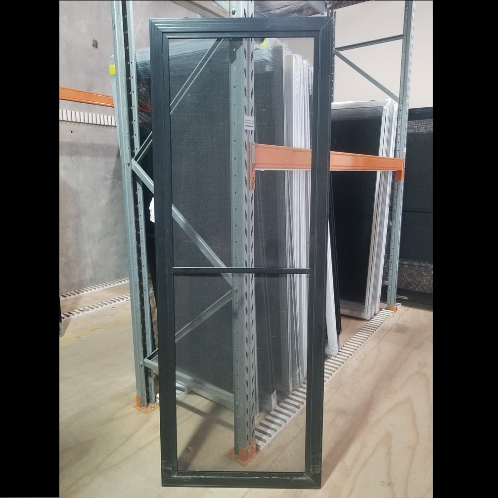 Fly Screen Door 2060h x 742w Black Sliding Screen No Handle *Factory