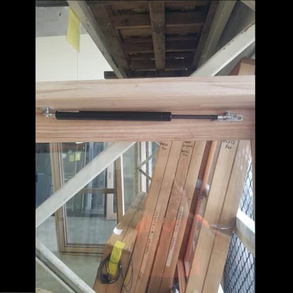 Gas Strut Awning Window - 900h x 1800w Solid Mindi Hardwood w/ Clear Glass *NEW* 45367 - Image 3