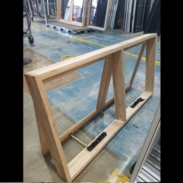 Awning Window - 900h x 1800w Solid Mindi Hardwood w/ Clear Glass *NEW* 45795 - Image 2