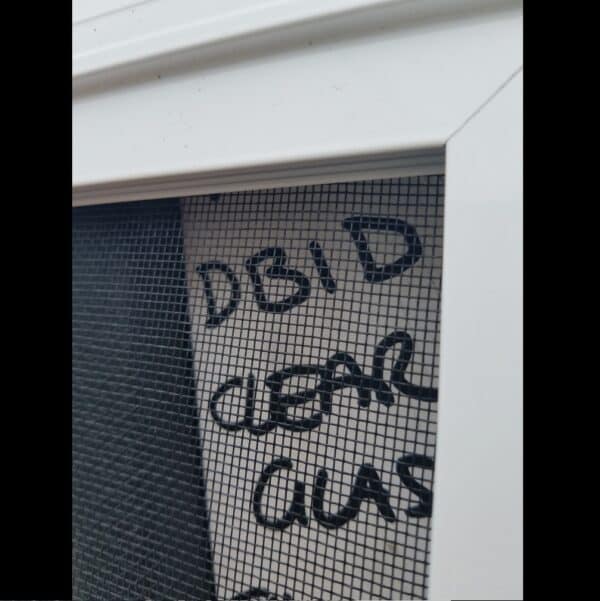 Fly Screen Door - 2045h x 895w White Sliding Screen No Handle *Factory 2nd* 45847 - Image 2