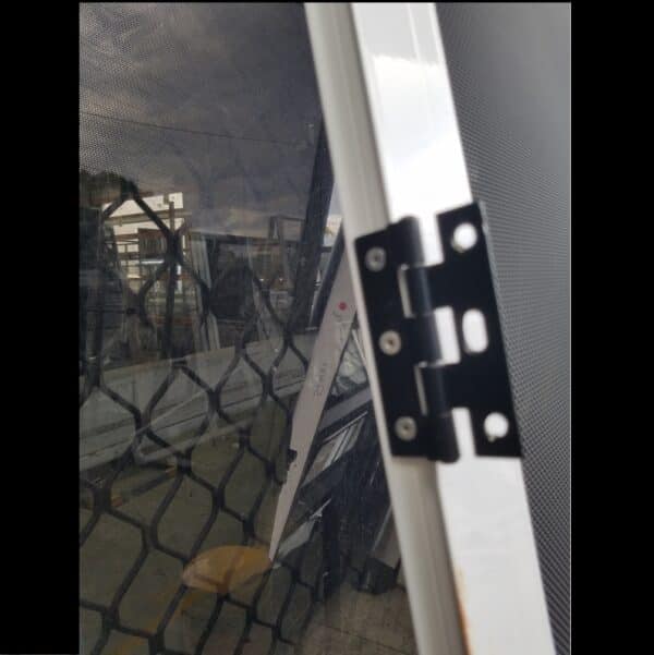 Stainless Steel View Screen Door - 2335h x 815w White Hinged Screen *Factory 2nd* 45908 - Image 4