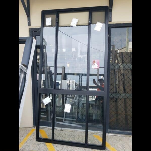 Sliding Window 2400x1200 Black Clear Glass | Logan