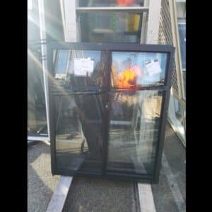 Sliding Window 1225 x 1020 Black Clear Glass | Brisbane