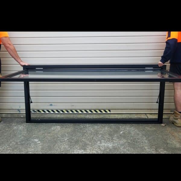 Gas Strut Awning Window - 900h x 2110w Black w/ Clear Glass *NEW* 45985 - Image 2