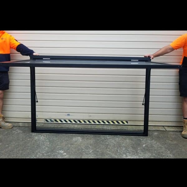 Gas Strut Awning Window - 1200h x 1810w Black w/ Clear Glass *NEW* 45986 - Image 2