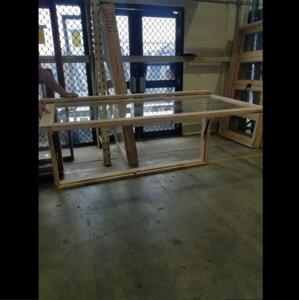 Gas Strut Awning Window 900h x 1800w Solid Mindi Hardwood w/ Clear Glass *NEW* 45367 - Image 2
