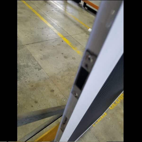 Stainless Steel Screen 2345h x 722w White, Hinged No Handle *Factory 2nd* 46107 - Image 3