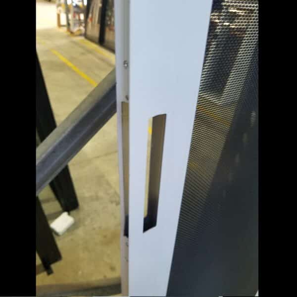 Stainless Steel Screen - 2345h x 722w White, Hinged *Factory 2nd* 46112 - Image 3