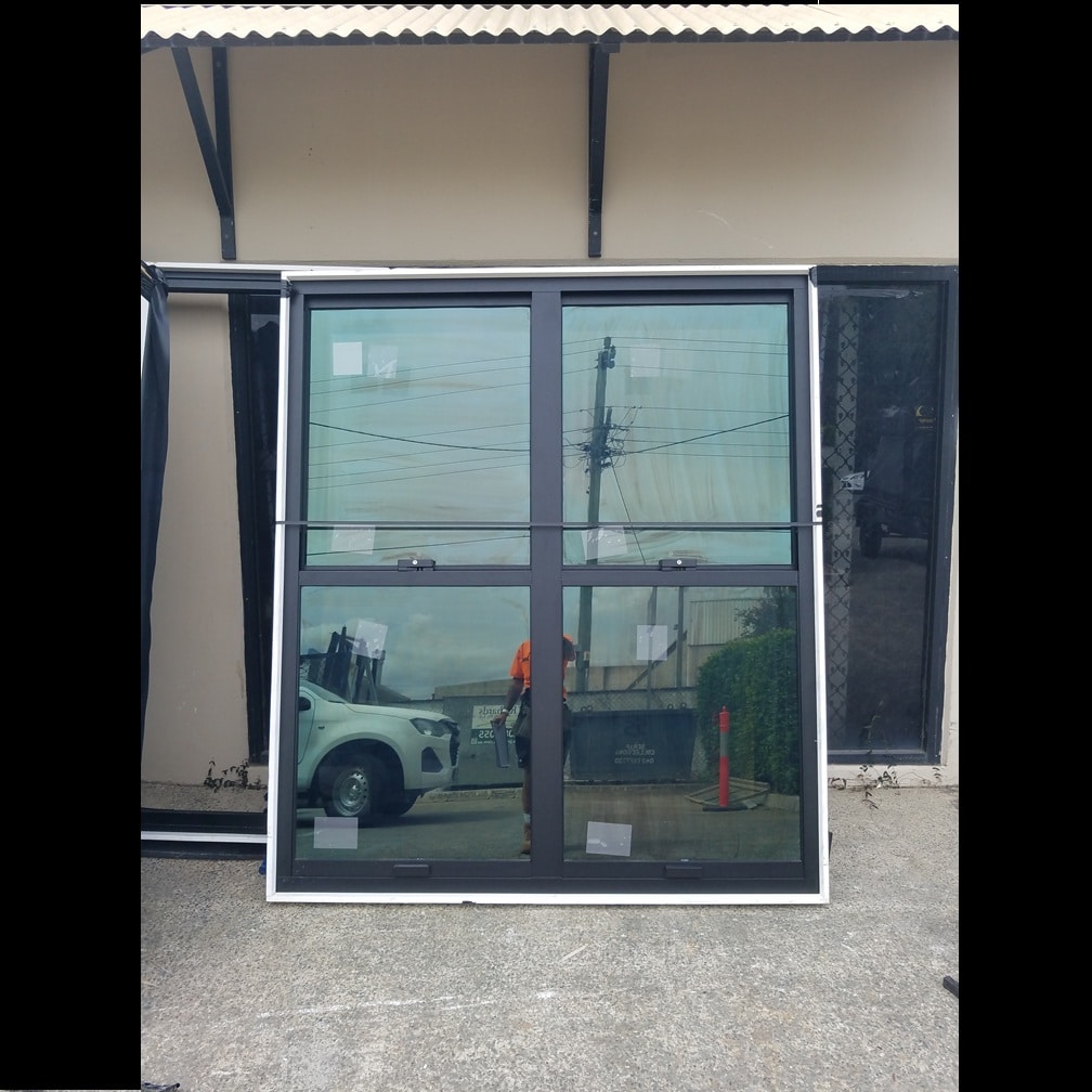 Double Hung Window - 2100h x 1810w Black /w Grey Sunergy Glass *Factory 2nd* 46156 1 Double Hung Window