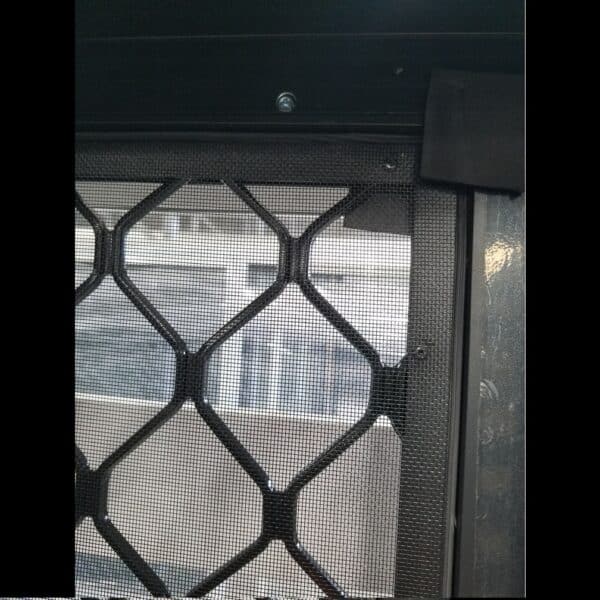 Sliding Door with Diamond Grill Screen - 2100h x 2410w Black w/ Grey Tinted Glass *NEW* 46166 - Image 2