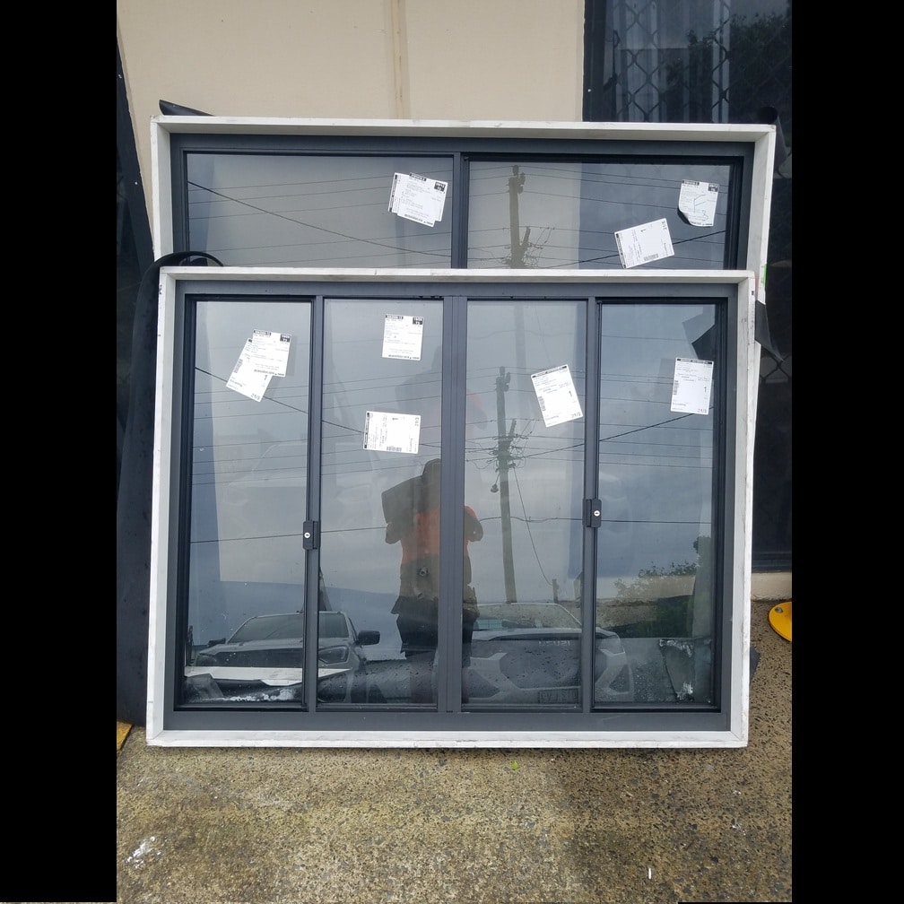 Sliding Window - 1200h x 1510w Textura Monument w/ Grey Tinted Glass *Factory 2nd* 46184 1 Sliding Window