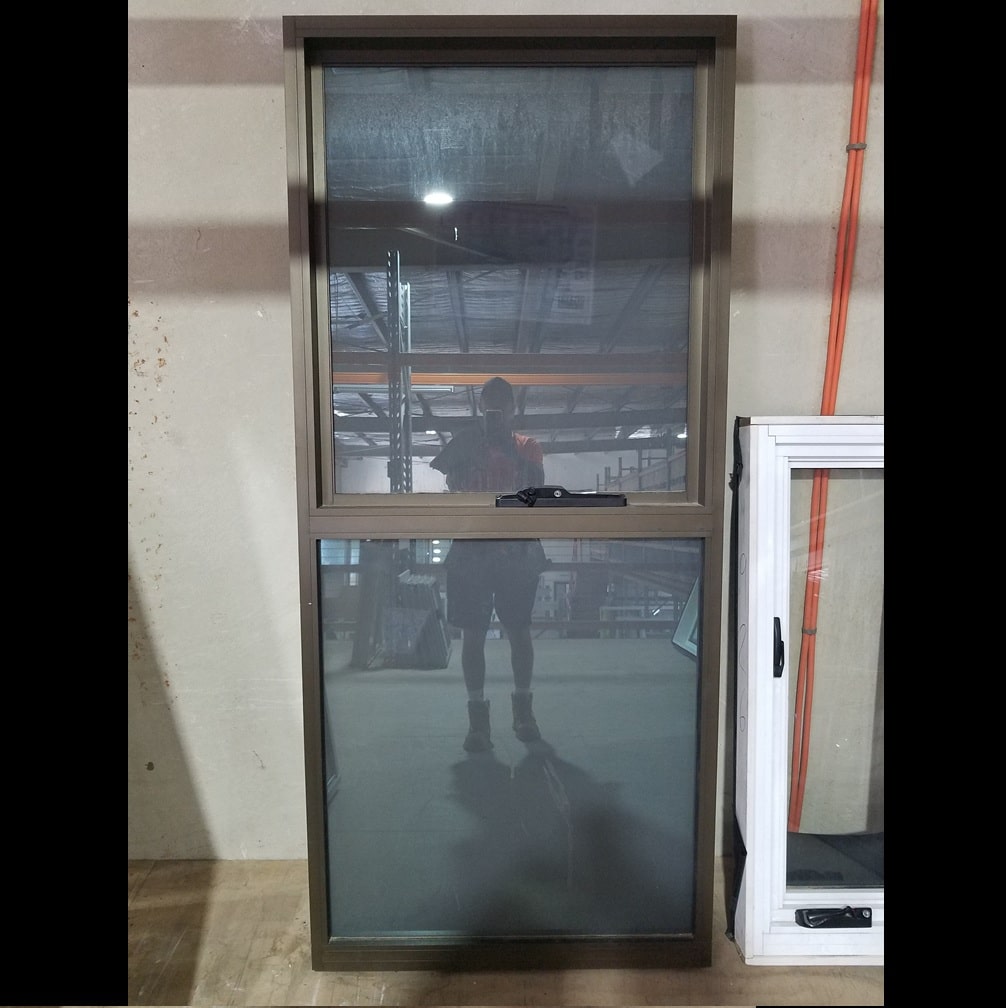 Awning Window - 2030h x 930w Bronze w/ Obscure Glass *Factory 2nd* 46194 1 Awning window