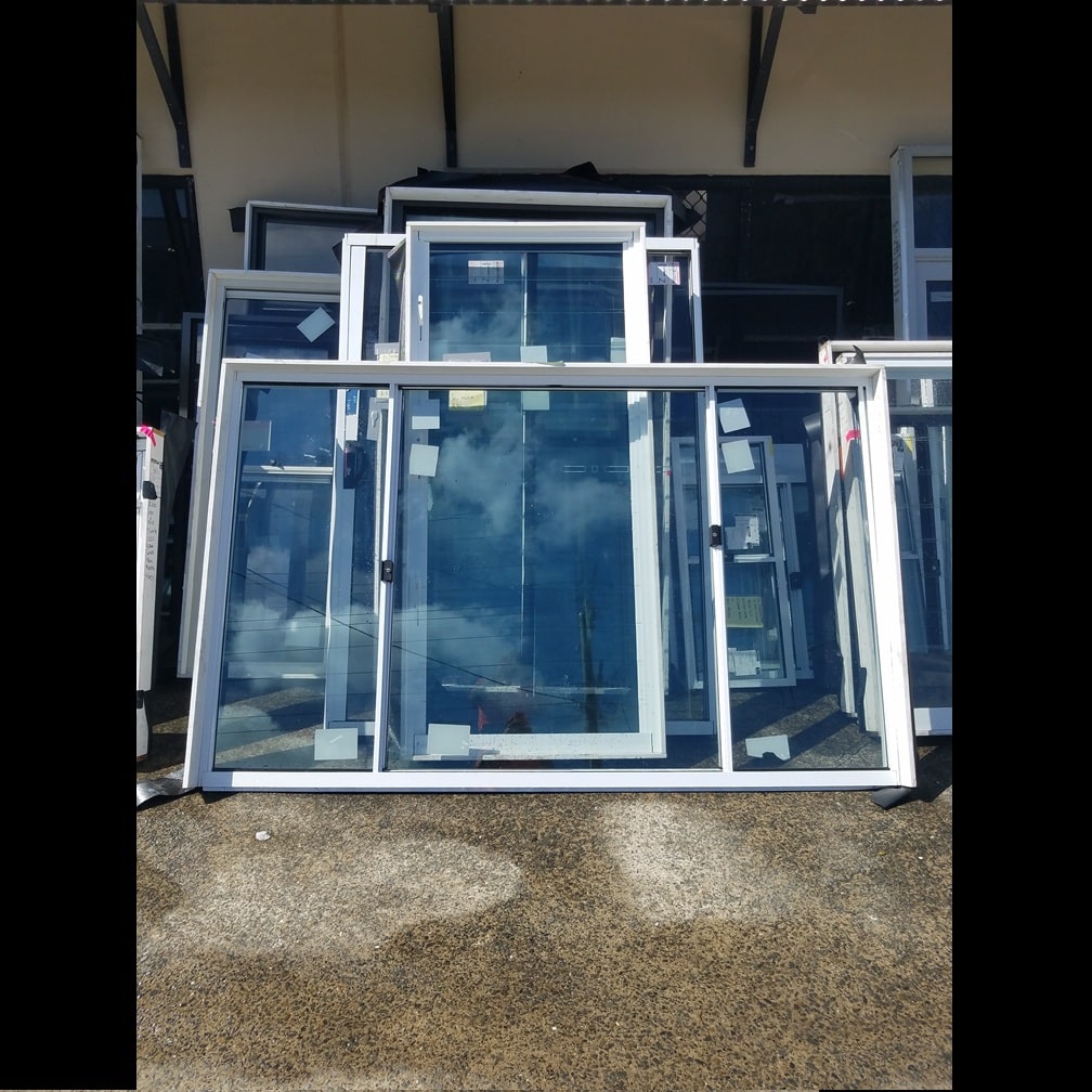 Sliding Window - 1500h x 2410w Pearl White w/ Clear Glass *Factory 2nd* 46211 1 Sliding Window
