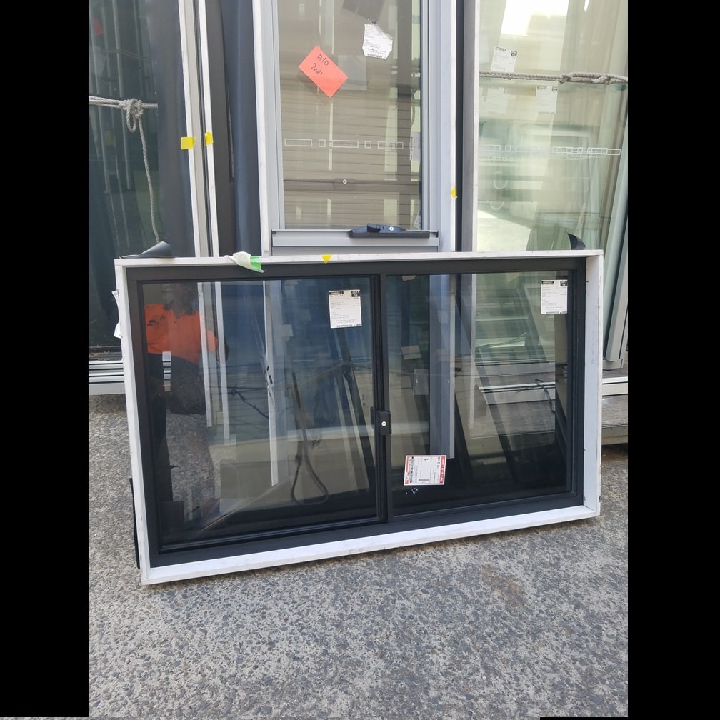 Sliding Window - 900h x 1510w Black w/ Grey Tinted Glass *Factory 2nd* 46258 1 Sliding Window