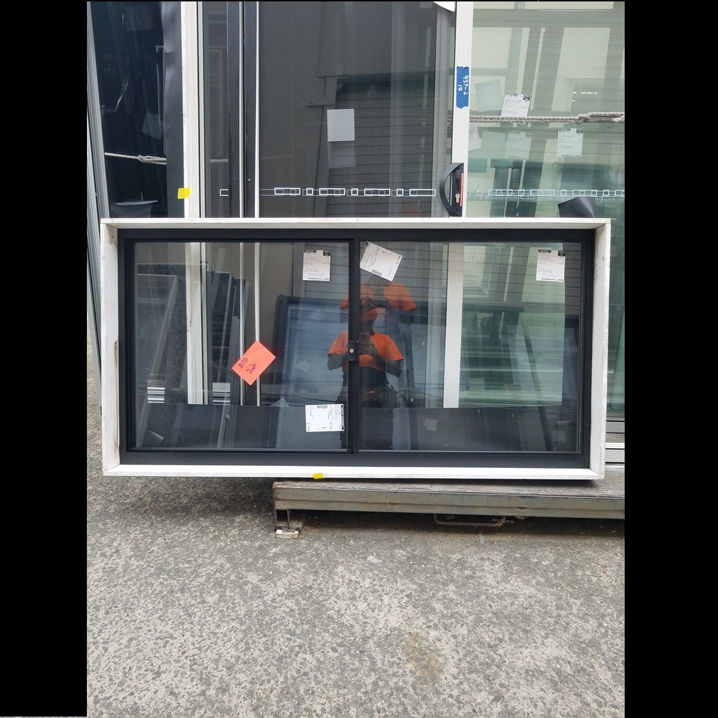 Sliding Window - 900h x 1790w Black w/ Clear Glass *Factory 2nd* 46260 1 Sliding Window