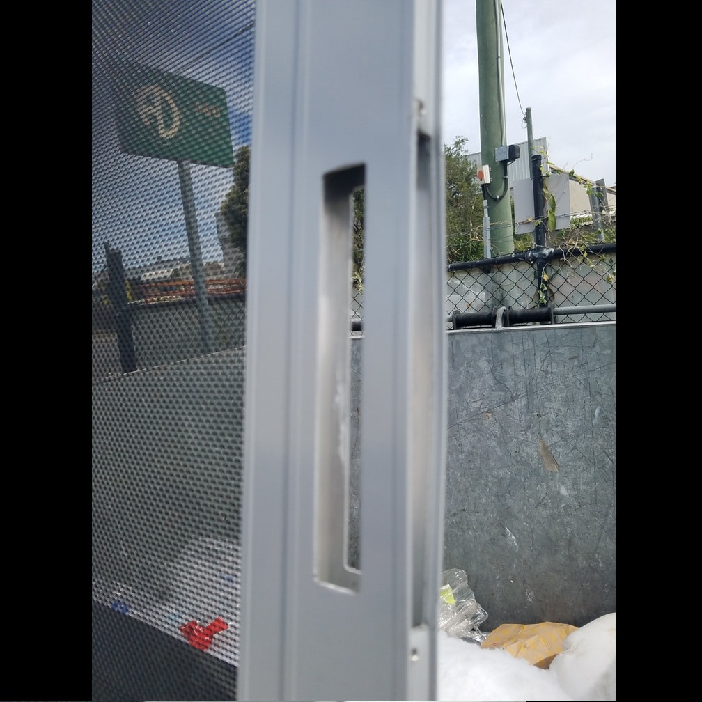 Stainless Steel Screen - 2650h x 1053w Ultra Silver, Sliding No Handle *Factory 2nd* 46286 3 Stainless Steel Screen - 2650h x 1053w Ultra Silver, Sliding No Handle *Factory 2nd* 46286 - Image 3