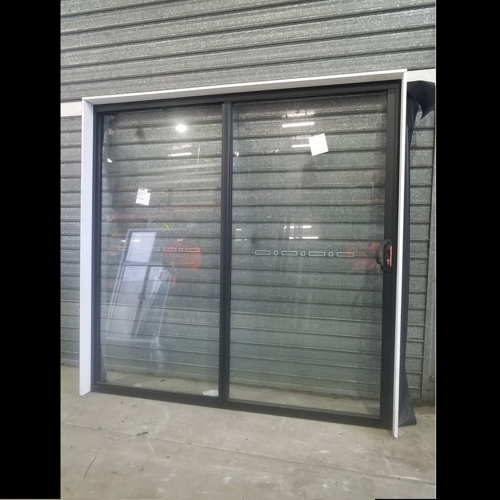 Sliding Door - 2100h x 2110w Black w/ Clear Glass *NEW* 46298 1 Sliding Door