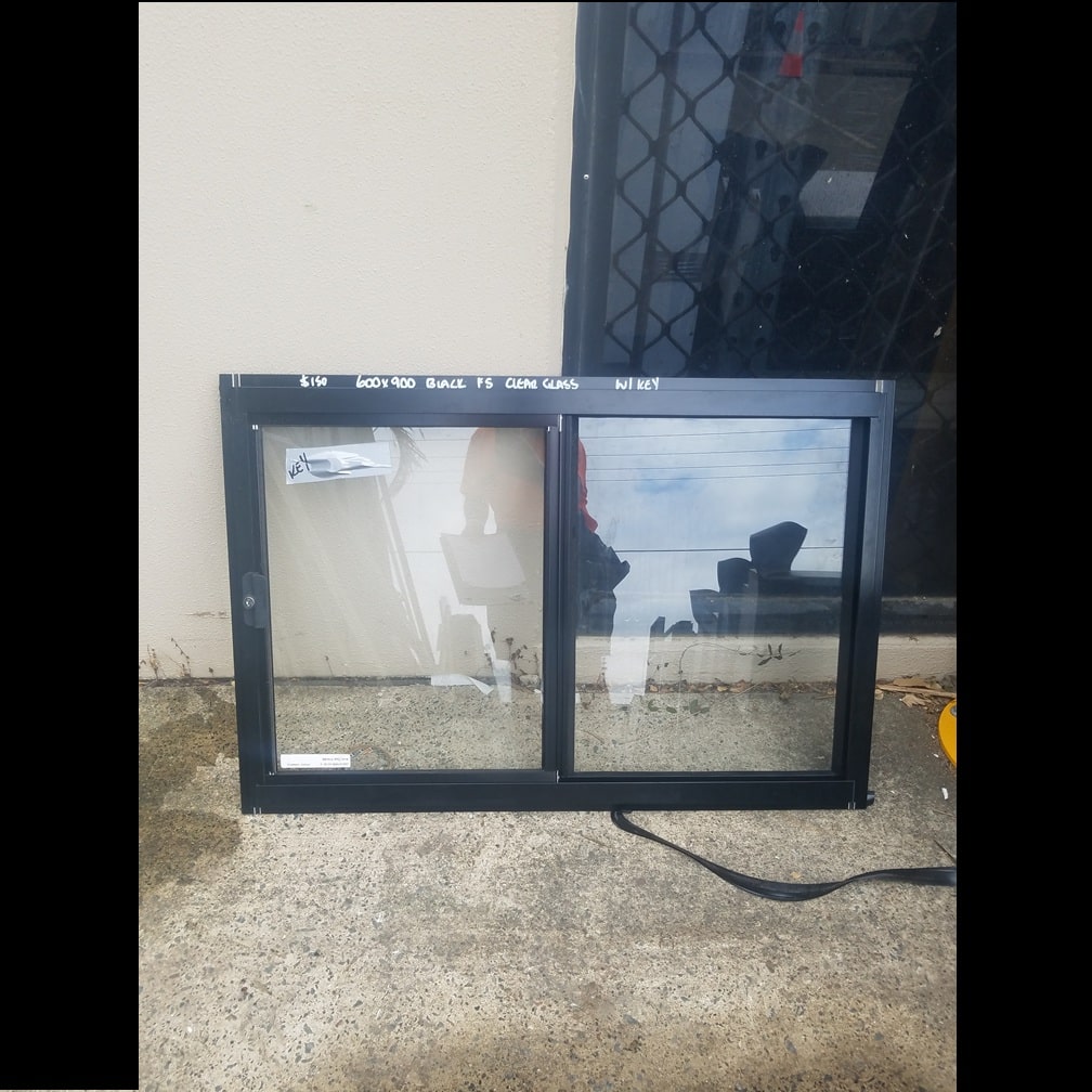 Sliding Window - 600h x 900w Black w/ Clear Glass *Factory 2nd* 46300 1 Sliding Window