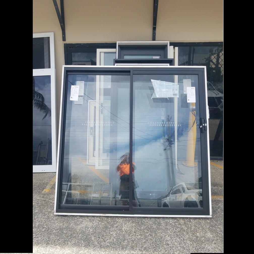 Sliding Window - 1780h x 1780w Black w/ Clear Glass *Factory 2nd* 46324 1 Sliding Window