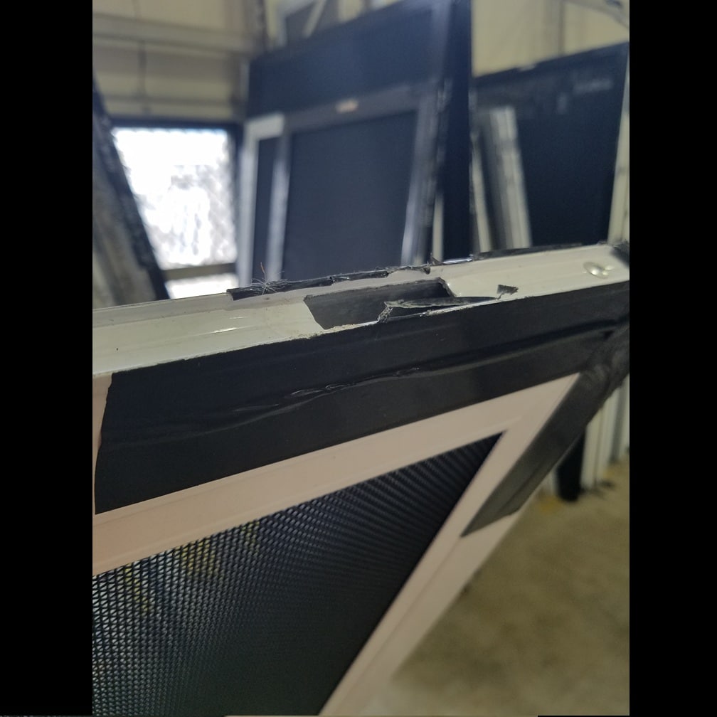 Stainless Steel Screen - 1900h x 1198w White, Sliding No Handle *Factory 2nd* 46355 4 Stainless Steel Screen - 1900h x 1198w White, Sliding No Handle *Factory 2nd* 46355 - Image 4