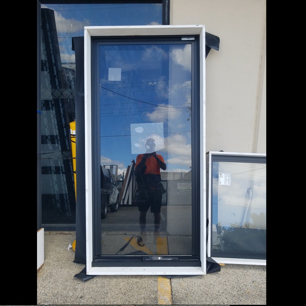 Awning Window - 1800h x 850w Black w/ Grey Tinted Glass *Factory 2nd* 46377 1 Awning Window