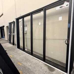 Stacking Door - 2400h x 3810w Black w/ Clear Glass *New* 80001