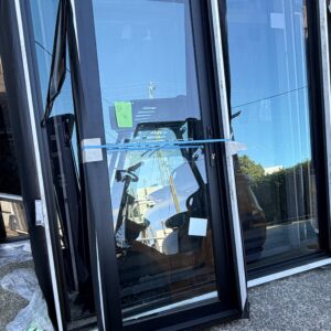 Aluminium Hinged Doors 6 Hinged Door - 2100h x 820w Black w/ Clear Glass *New* 80002