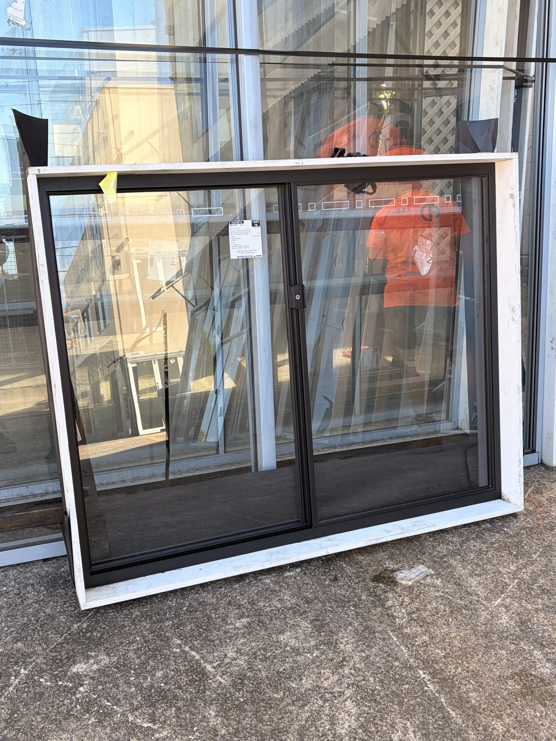 Sliding Window – 1200h x 1510w Black w/ Clear Glass *Factory 2nd* 80006